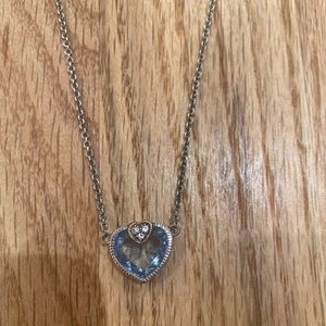 Judith Ripka heart necklace - aquamarine